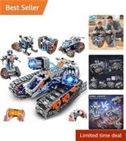 All-Terrain 5-in-1 Remote Control Racer with Lights - Building Toy for Ages 6-12