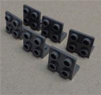 LEGO Parts & Pieces 99207 6308045 Bracket 1x2 - 2x2 Inverted Dark Stone Grey x6