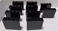 LEGO Pieces & Parts 60581 - 4558209 Wall Element 1x4x3 Black x10