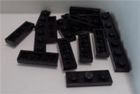 LEGO Parts & Pieces 3623 - 362326 Plates 1x3 Black x16