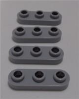 LEGO 77850 6446028 Plate, Round 1 x 3 with Open Studs Medium Stone Grey x4