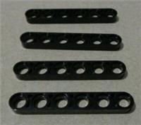 LEGO TECHNIC Parts 4114634 32063 Black 1x6 6M Studless Half Beam Black x4