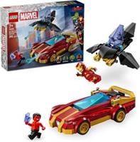 LEGO Marvel Iron Man Car & Black Panther vs. Red Hulk Buildable Playset 76310
