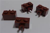 LEGO Part 30237 42925 6330202 Brick 1x2 With Side Clip Reddish Brown x4