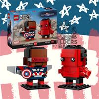 LEGO Brickheadz 40668 Captain America & Red Hulk Figures Brand New & Sealed
