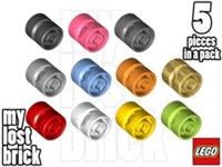 LEGO - Part 6014 - Wheels 11mm (Diam) x 12mm (Pack of 5) + NEW + SELECT COLOUR