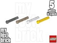 LEGO - Part 6587 - Technic Axles, size 3 with Stud (Pack of 5) + NEW