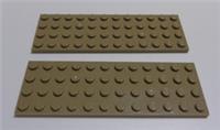 LEGO 3029 - 6114515 PLATE 4 x 12 Sand Yellow x2 Parts & Pieces**
