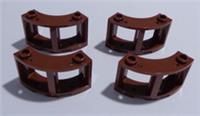 LEGO Parts 73878 Window Frame 3x3x2 with Bow Reddish Brown x4