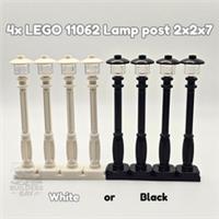 4x LEGO 11062 Lamp post 2x2x7 White or Black Brand New Original