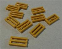 LEGO 2412 - 4490599 1x2 Flat Plate With Grille Gold x10 Bricks & Pieces & Parts