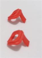 LEGO 25376 6298924 Minifigure Scarf Long Wrapped Red x2