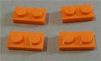 LEGO 4177932 - 3023 1x2 Plates Bright Orange x4 Bricks & Parts & Pieces **