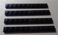 LEGO Parts 4477 - 447726 PLATE 1x10 Black x4 Parts & Pieces**