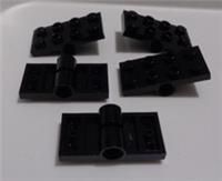 LEGO Part 26599 6194233 Plate 2x4 With Pin Holes Black x5 Pieces