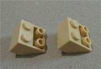 LEGO 3660 - 4118866 Brick Slope Inverted 2x2 Tan x2 Pieces & Parts**