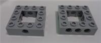 Lego 32324 4211640 Technic 4x4 Brick Frame with Open Center Medium Stone Grey x2