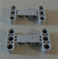 LEGO TECHNIC Bits 6055519 - 14720 3x5 H-Shape Frame Medium Stone Grey x2 **