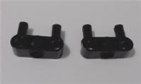 LEGO Technic 2393 6477712 Pin Connector Perpendicular 3L 2 Pins Black x2