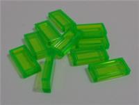 LEGO Pieces 35386/3069 TRANS FLAT TILES 1x2 CLEAR BRIGHT GREEN X10