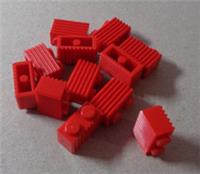 LEGO Parts & Pieces 2877 - 6219677 Brick 1x2 with Grille Red x12 **