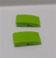 LEGO 11477 - 6069006 Curved 1X2 PLATE W/BOW Lime Green x2