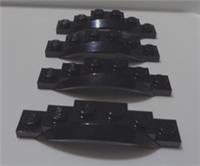 Lego Parts 62361 Plate Wheel Arch 6x1&1/2x1, Mudguard Black x4