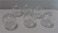 LEGO Parts 30151b Brick 2x2x1 Round 2/3 Dome Top Clear x6