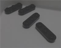 LEGO 77850 6428168 Plate, Round 1 x 3 with Open Studs Black x4 **