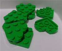 LEGO 39613 6294357 Parts Plate Round 3x3 Heart Bright Green x8