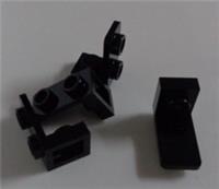 LEGO Parts 73825 6335317 Bracket 1x1 - 1x2 Inverted Black x4