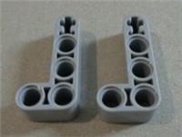 LEGO TECHNIC 6271831 - 32140 Beam L-Shaped 2x4 Medium Stone Grey x2 Parts&Pieces