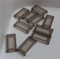 Lego Pieces & Parts 3069 6251292 1x2 Plate Smooth Flat Tile Clear Brown x10