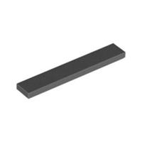 LEGO Parts 1 x 6 Black - Flat Thin Studless 663626 - 6636 - Qty 10