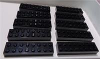 LEGO Pieces & Parts 3007  Brick 2x8 Black x10