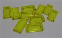 LEGO 35386/3069 6514221 Transparent Yellow 1x2 Flat Tiles x10 Pieces & Parts **