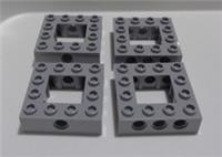 Lego 32324 4211640 Technic 4x4 Brick Frame with Open Center Medium Stone Grey x4