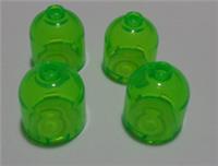 LEGO Parts 30151b Brick 2x2x1 Round 2/3 Dome Top Clear Bright Green x4