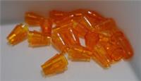 LEGO Cone Pieces &Parts 4589b - 6172233 1x1 Top Groove Clear Bright Orange x22