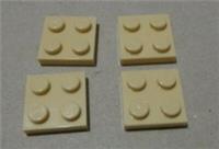 LEGO Parts & Pieces 3022 - 4114084 Plates 2x2 Tan x4 **