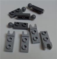 LEGO 14418 22890 6043639 Plates 1x2 Modified with Ball Cup & Ball Plate x4 Pairs