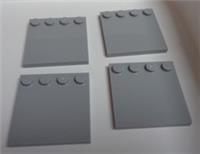 LEGO 6179 - 4211837 Tile 4 x 4 With Studs Medium Stone Grey x4