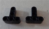 LEGO TECHNIC 60484 - 4552347 T Beam 3 x 3 W Holes Black x2 Parts & Pieces