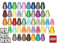 LEGO - Part 4589 / 28701 / 59900 - Cones 1x1 (MULTIPACK) + NEW + SELECT COLOUR