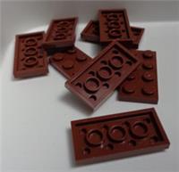 LEGO Parts & Pieces 3020 - 4211186 Plates 2x4 Reddish Brown x8