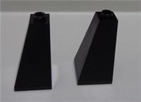 LEGO 3685 6312358 Slope 75 2 x 2 x 3 Double slope Black x2