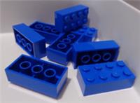 LEGO BRICKS {3001} 300123 2x4 Bricks Blue x8 Parts & Pieces**