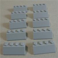 Lego 3037 - 4211409 Medium Stone Grey 2 x 4 Sloped Bricks x10**