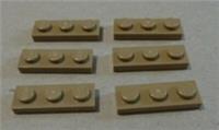 LEGO 3623 - 6132768 1x3 Plates Sand Yellow x6 Parts & Pieces & Bricks**
