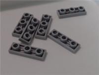 LEGO Parts & Pieces 35459 6251044 Tile 1x3 Inverted Medium Stone Grey x6